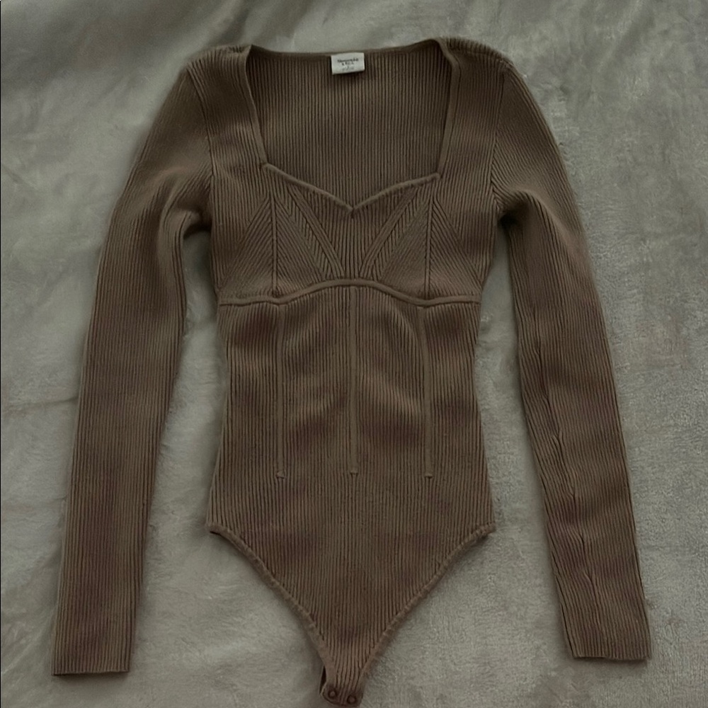 Brown Long Sleeve Bodysuit